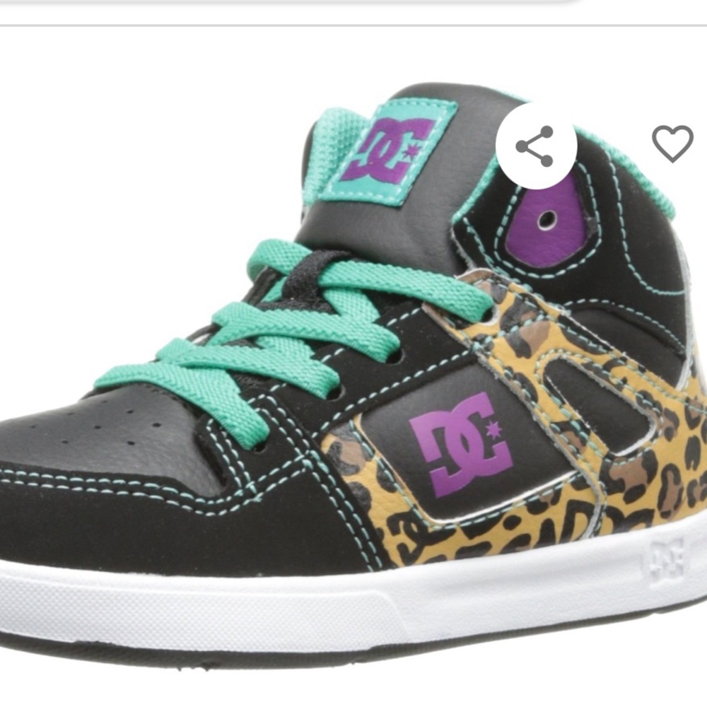 Dc cheetah print sneakers size 3 🐆 Rebound